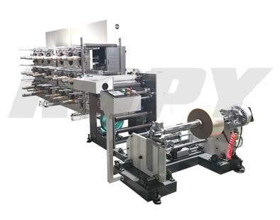 tape slitting and spool winding line